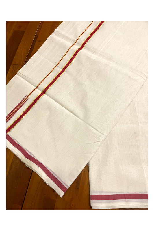 Southloom Super Premium Balaramapuram Unakkupaavu Handloom Cotton  Saree with Red Puliyilakkara Kasavu Border