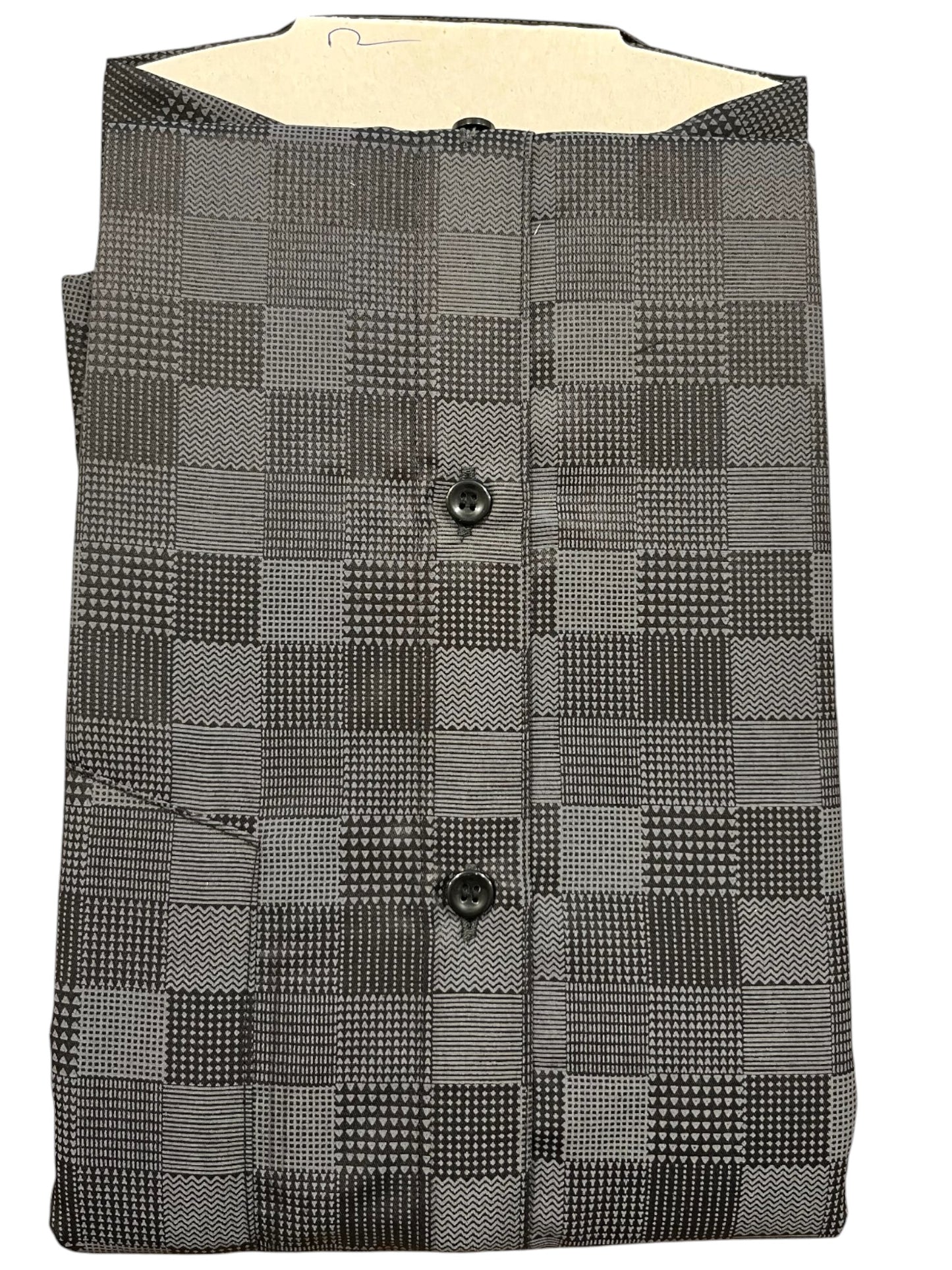 Southloom Pure Cotton Black Check Shirt (48 FS)
