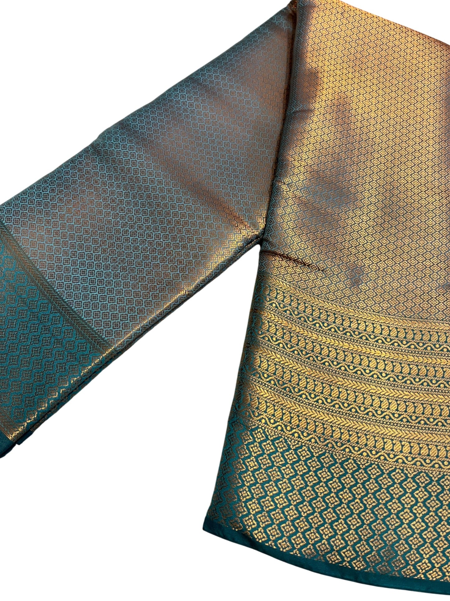 Southloom Banarasi Silk Brocade Bridal Saree WIth Woven Borders