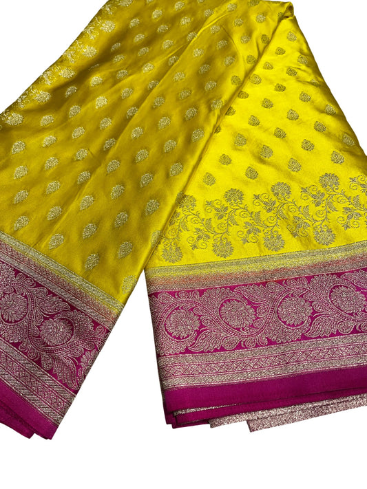 Southloom Satin Banarasi Silk Saree with Woven Work on Body and Borders