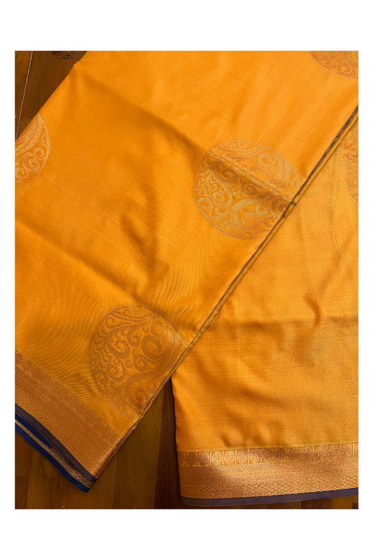 Southloom Soft Silk Yellow Designer Woven Saree with Heavy Work on Pallu