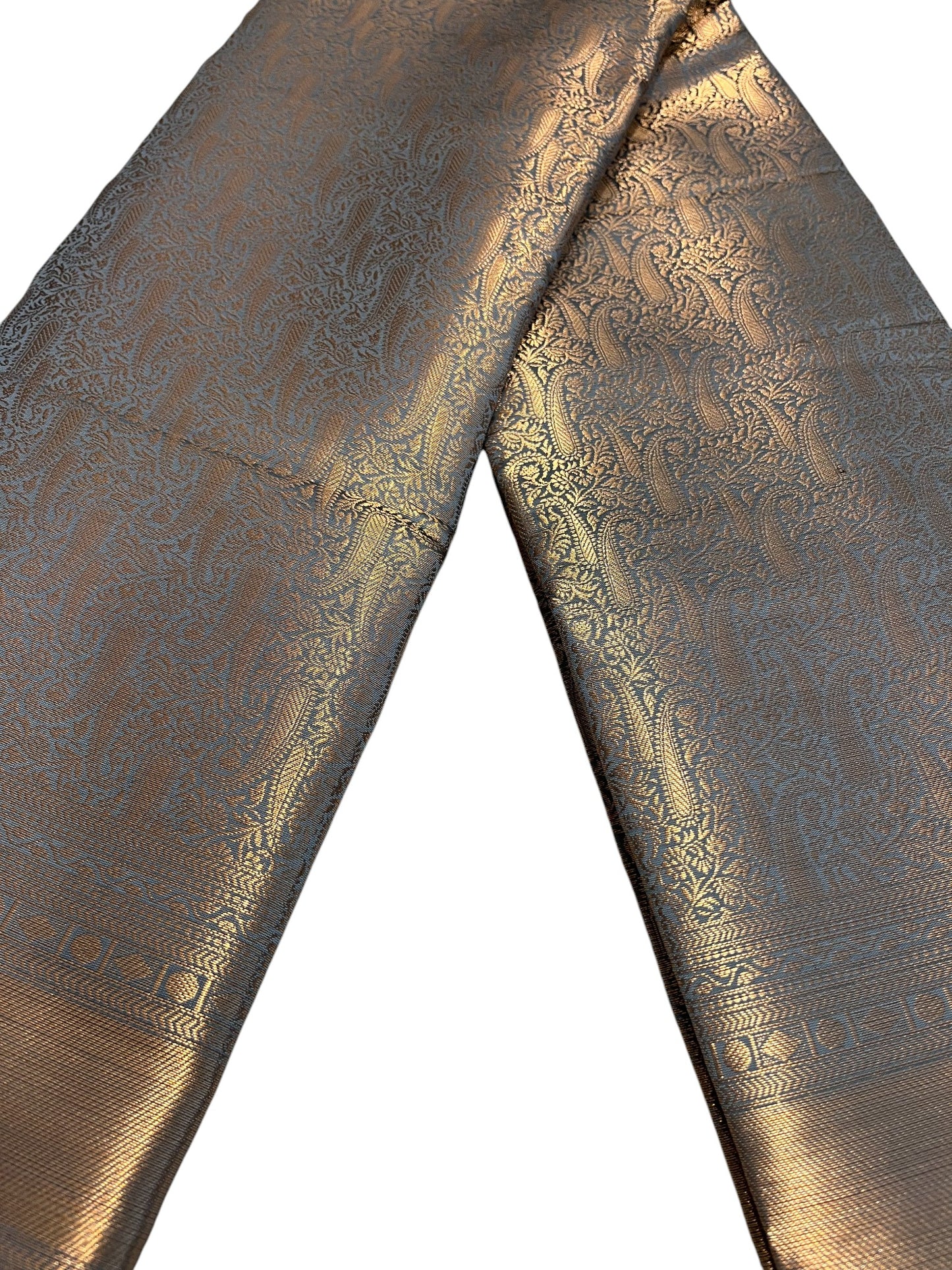 Southloom Premium Semi Silk Zari Work Brocade Saree in Bridal Grey with Matching Pallu