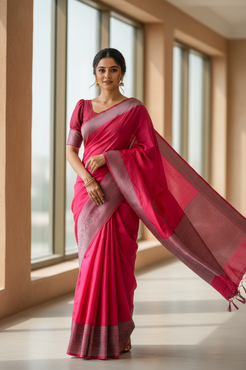 Southloom Georgete Banarasi Silk Saree