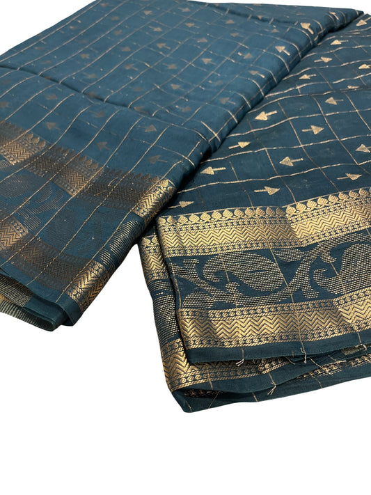 Southloom Georgete Banarasi Silk Saree with Woven Work on Body and Borders