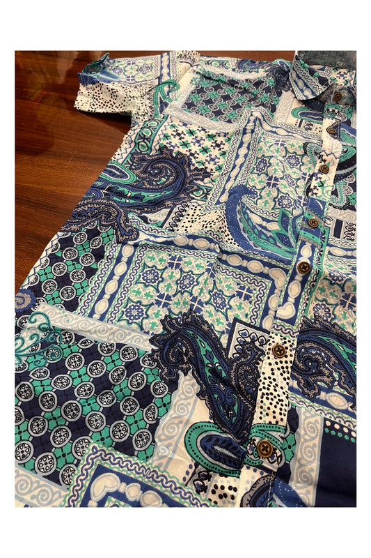 Southloom Jaipur Pure Cotton Printed Shirt For Men (3XL)