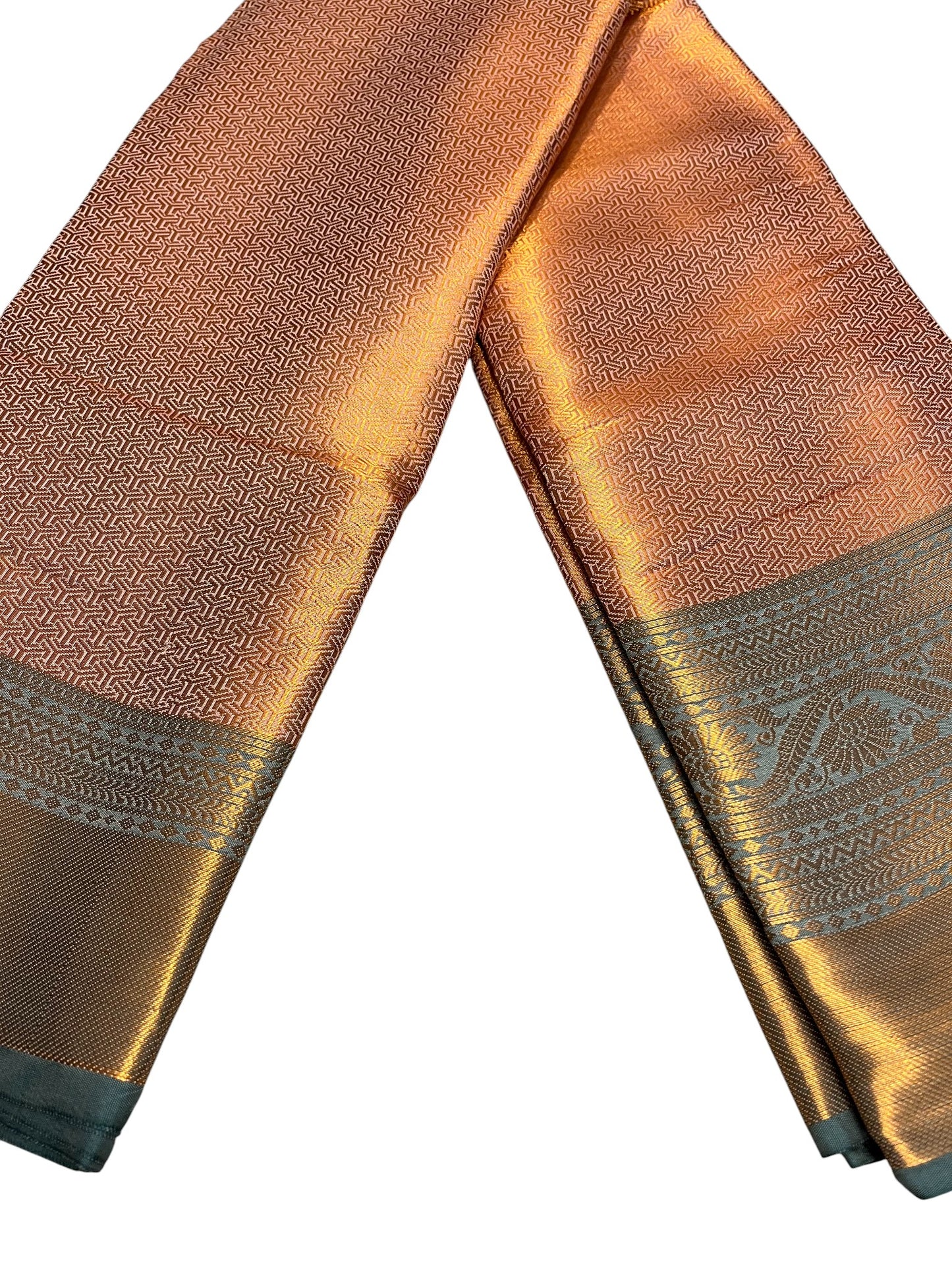 Southloom Premium Semi Silk Zari Work Brocade Saree in Bridal Peach with Matching Pallu