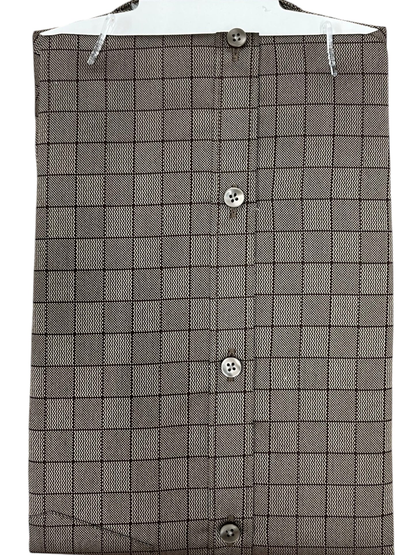 southloom Pure Cotton Brown Check Shirt SLSHIRT 40 HS