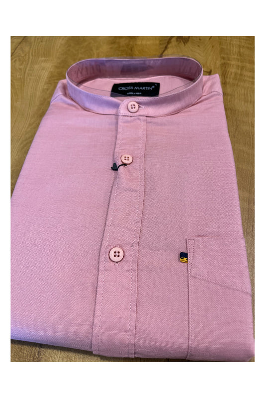 Southloom Pink Short Cotton Kurta Shirt for Men