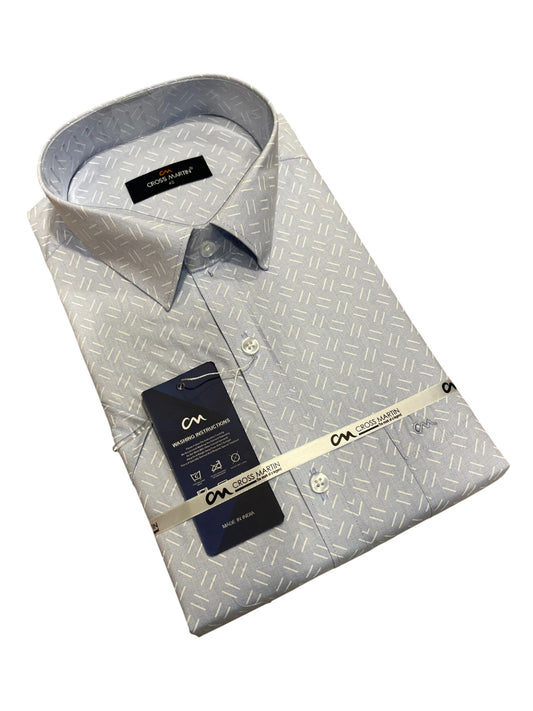 Southloom Pure Cotton Blue Printed Shirt (XL HS)