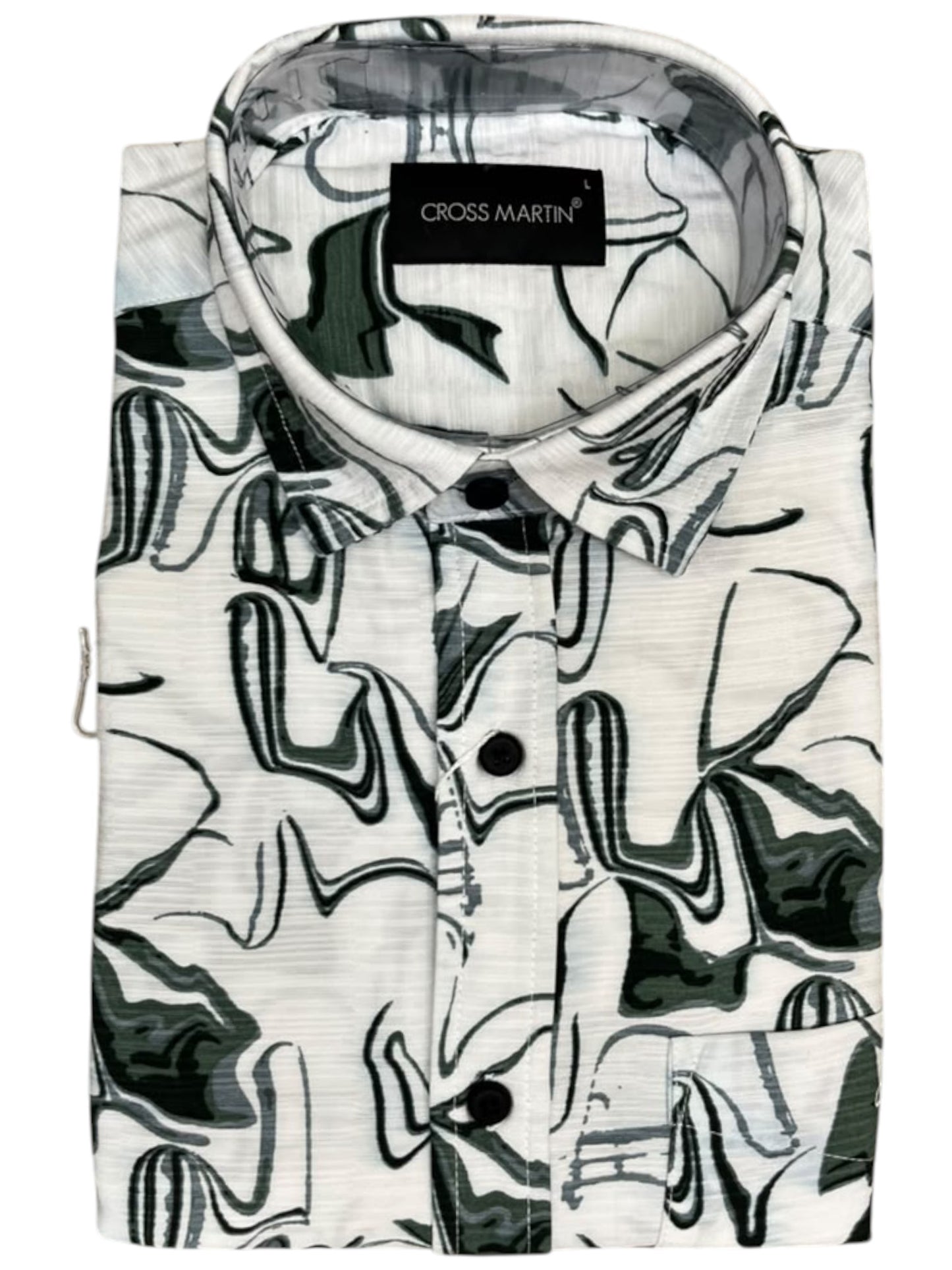 Southloom Pure Cotton White Printed Shirt SLSHIRT 40 FS