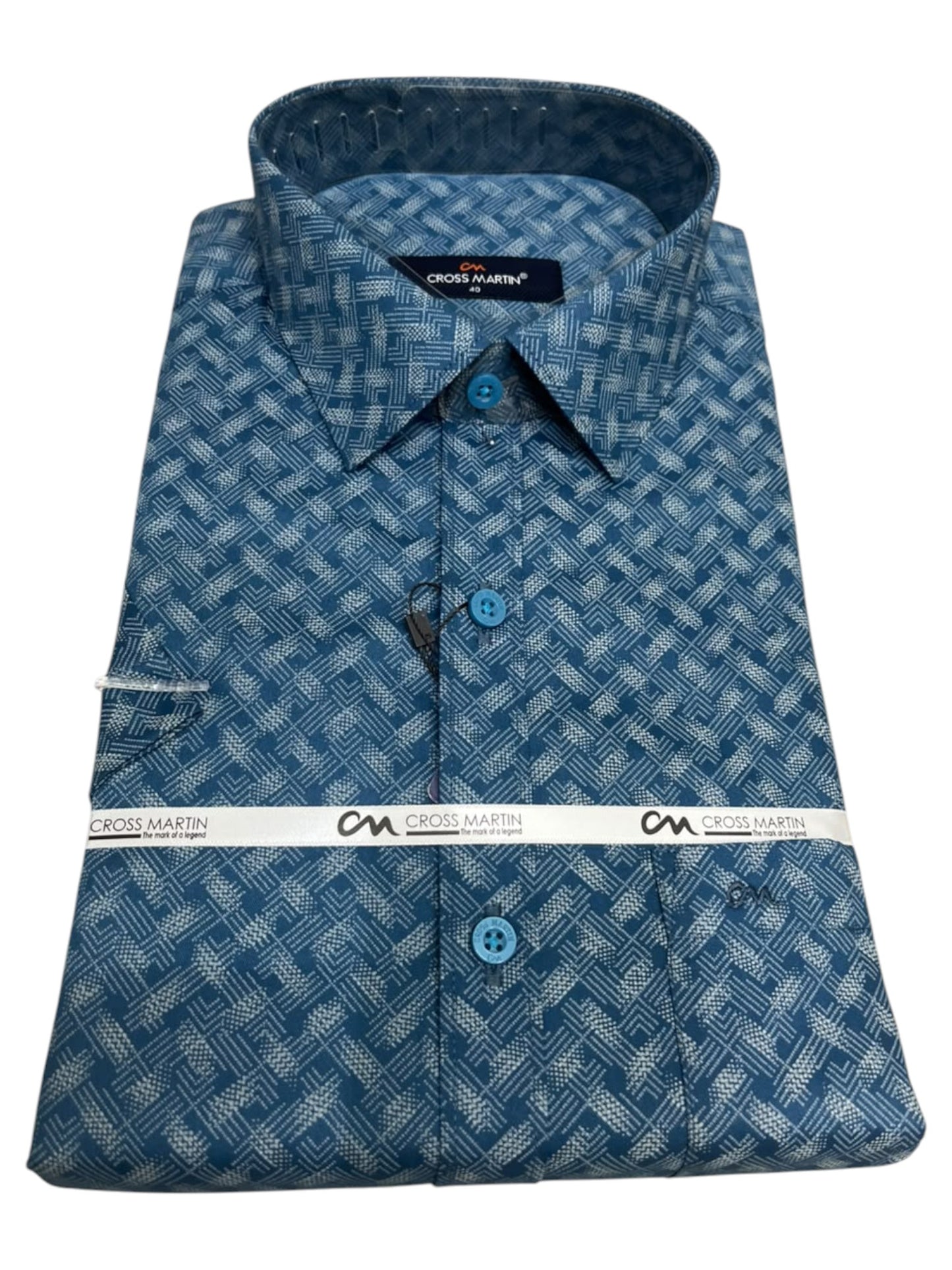Southloom Pure Cotton Blue Printed Shirt SLSHIRT 40HS