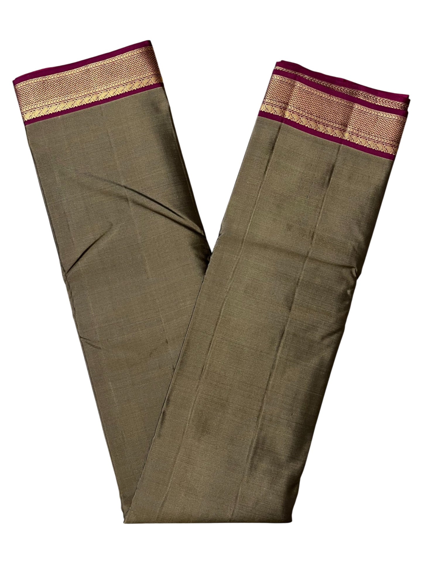 Southloom Pure Handloom Bridal Kanchipuram Silk Saree with Korvai Work