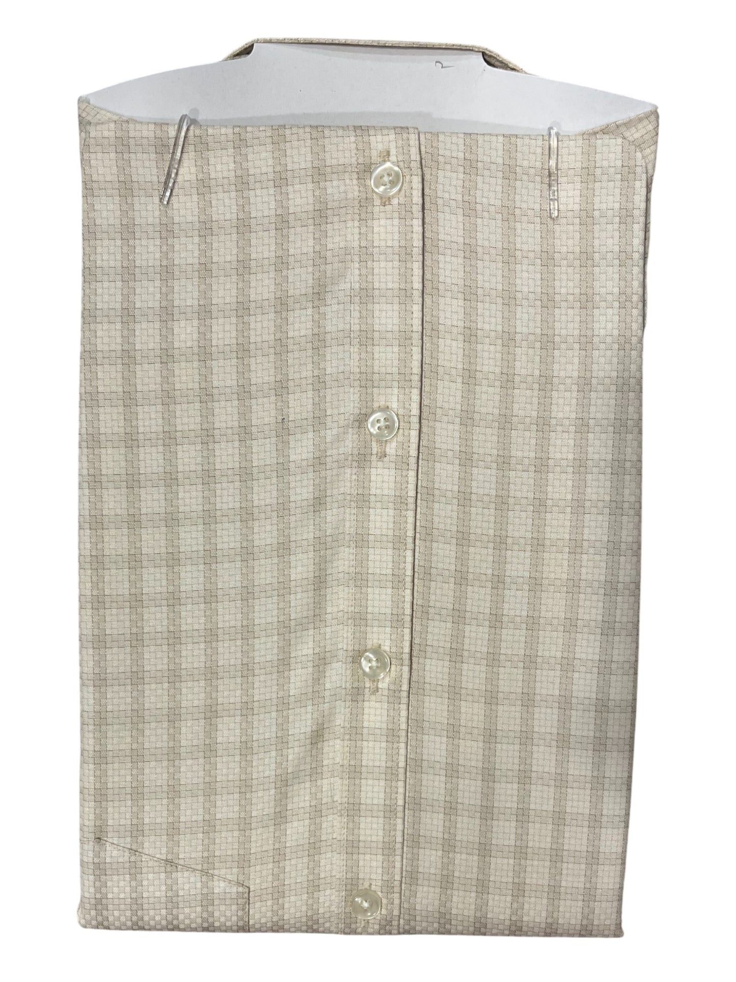 Southloom Pure Cotton Beige Cheack Shirt (40 HS)