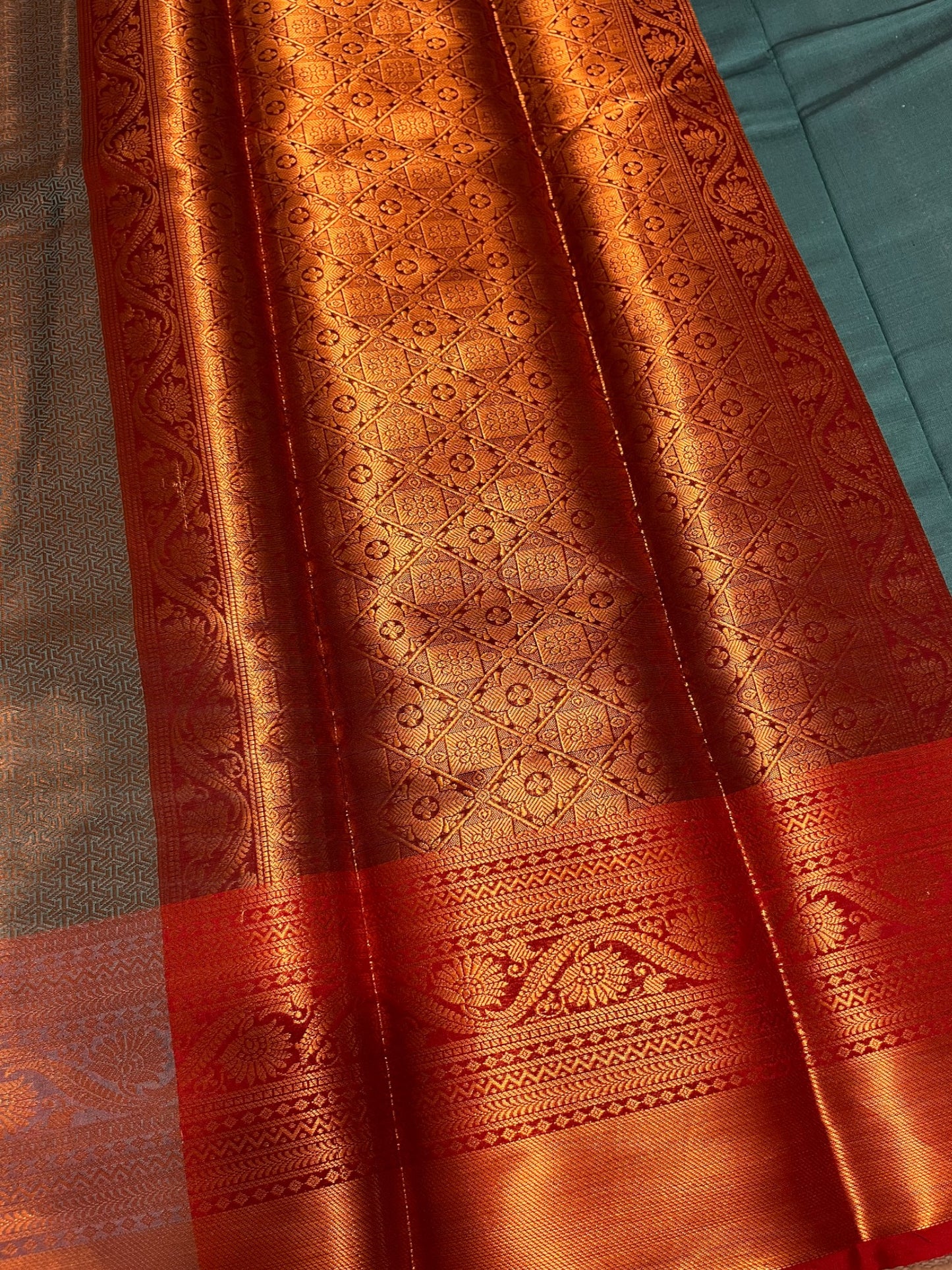 Southloom Premium Semi Silk Zari Work Brocade Saree in Bridal Blue with Matching Pallu