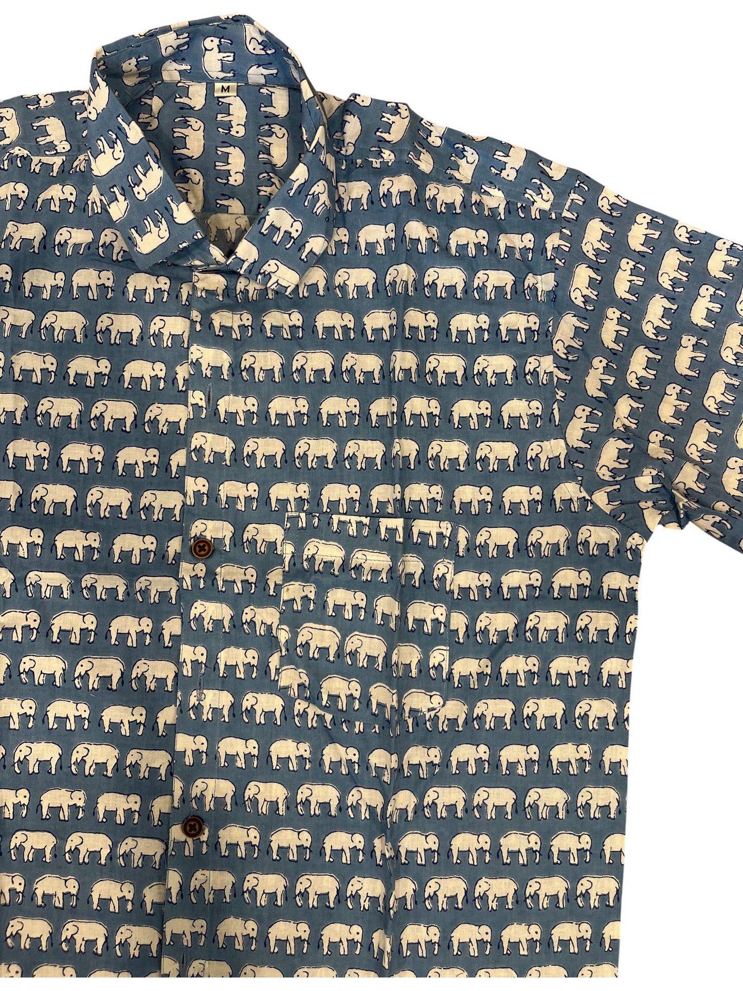 Southloom Jaipur Pure Cotton Block Printed Shirt for Men (Medium)