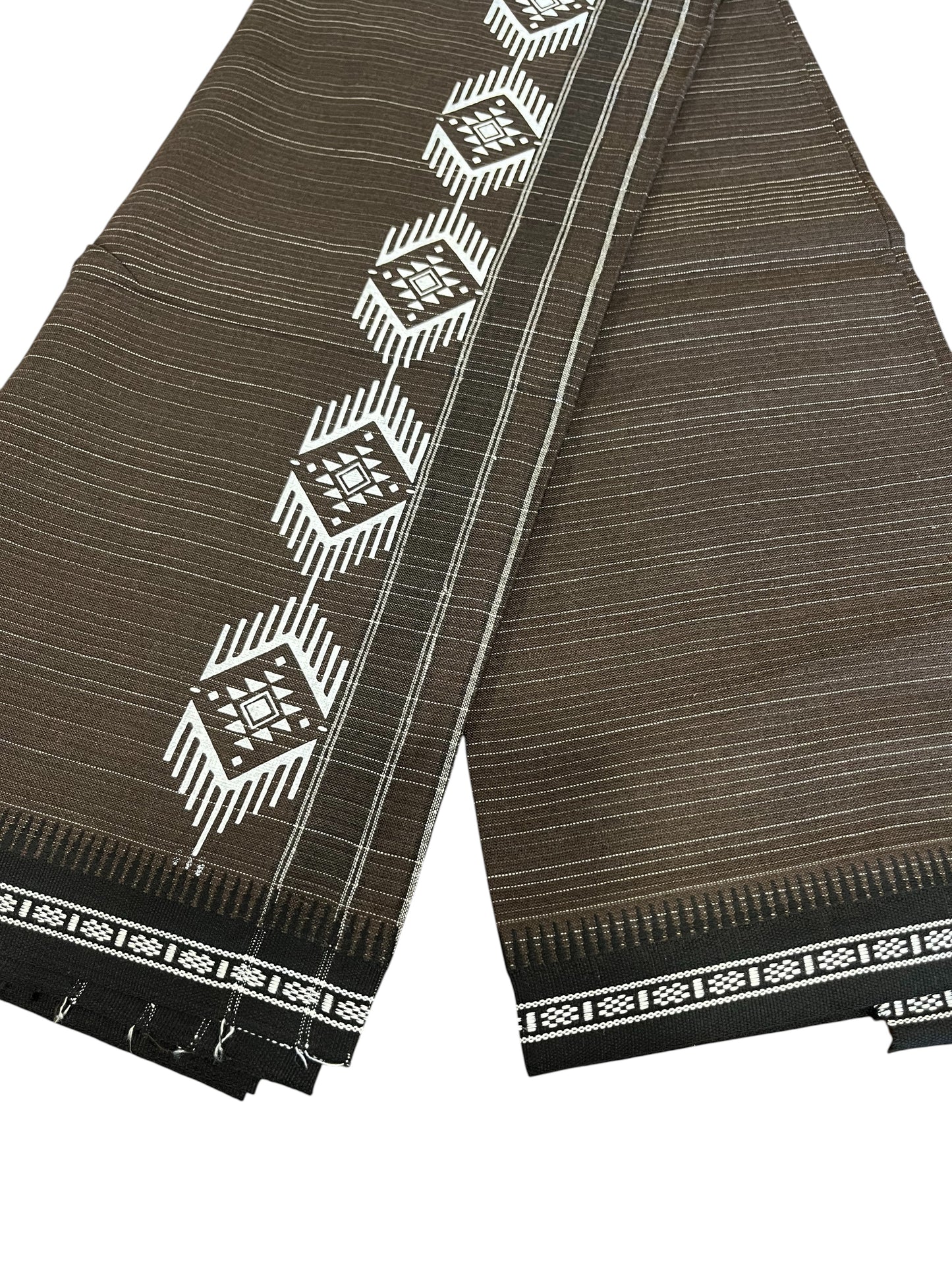 Southloom Brown Printed Single Mundu / Otta Mundu / Lungi (South Indian Kerala Dhoti)