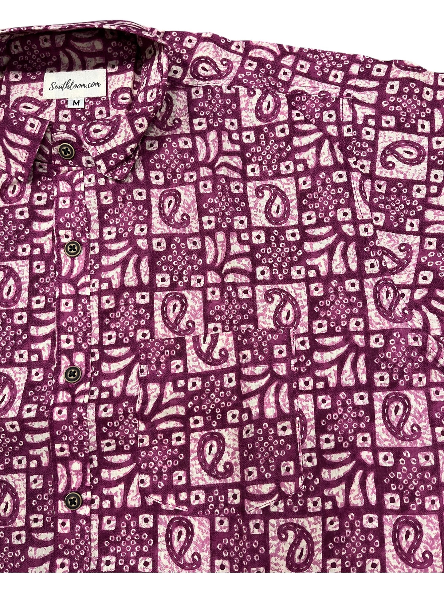 Southloom Jaipur Pure Cotton Block Printed Shirt for Men (Medium)