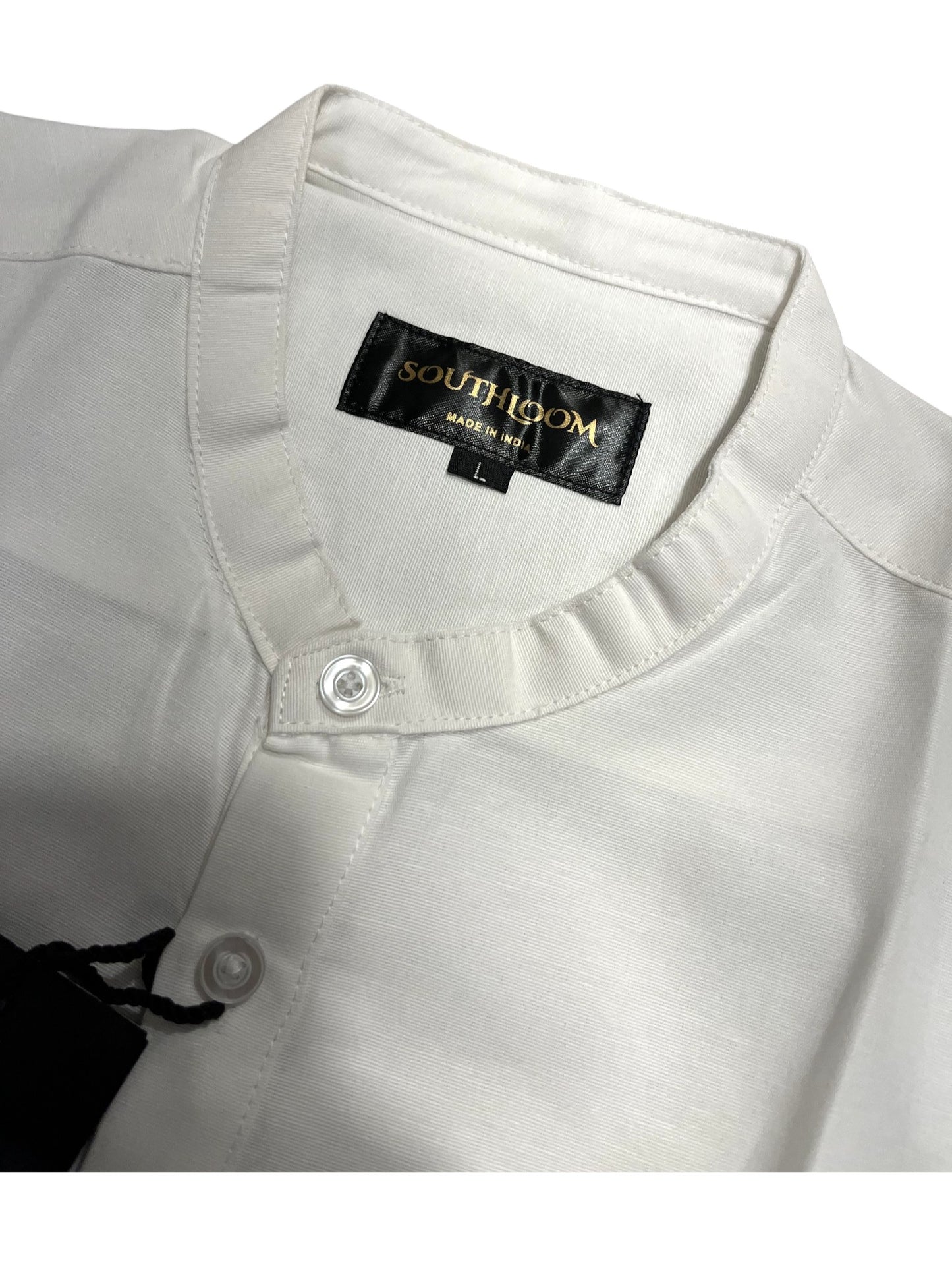 Southloom White Short Cotton Kurta Shirt for Men