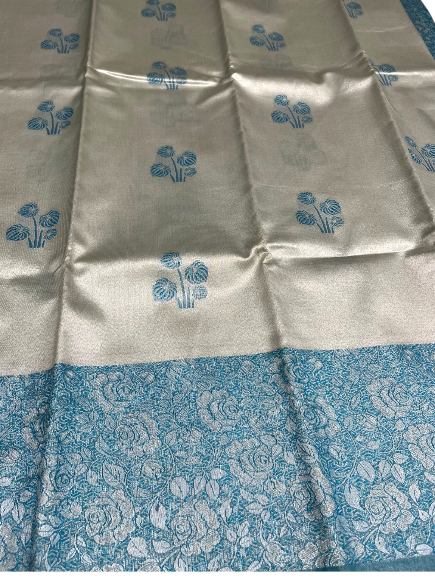 Southloom Tissue Silk Saree with Woven Work on Body and Borders