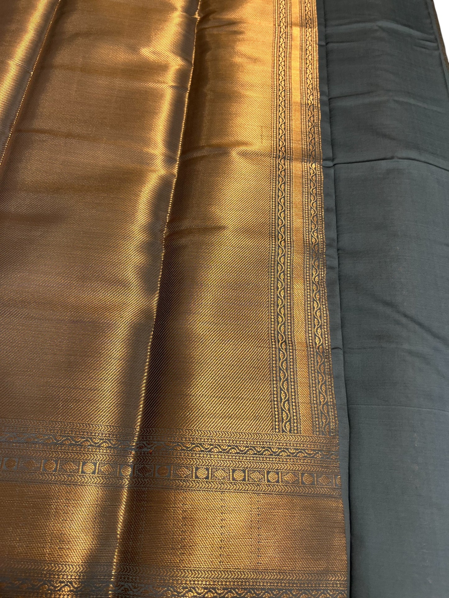 Southloom Premium Semi Silk Zari Work Brocade Saree in Bridal Grey with Matching Pallu