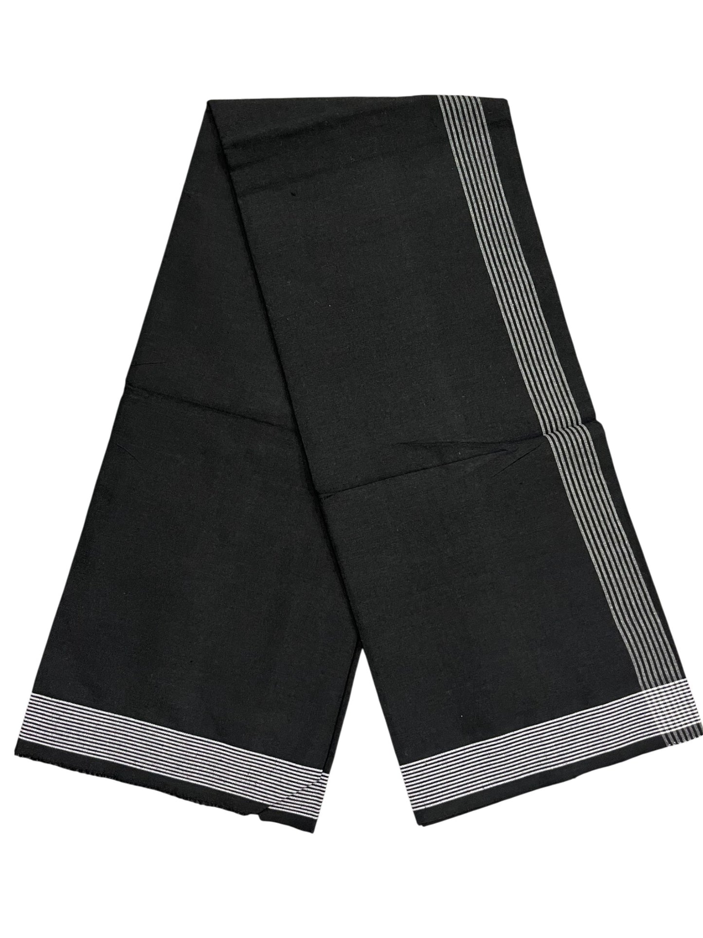 Southloom Black Printed Single Mundu / Otta Mundu / Lungi (South Indian Kerala Dhoti)