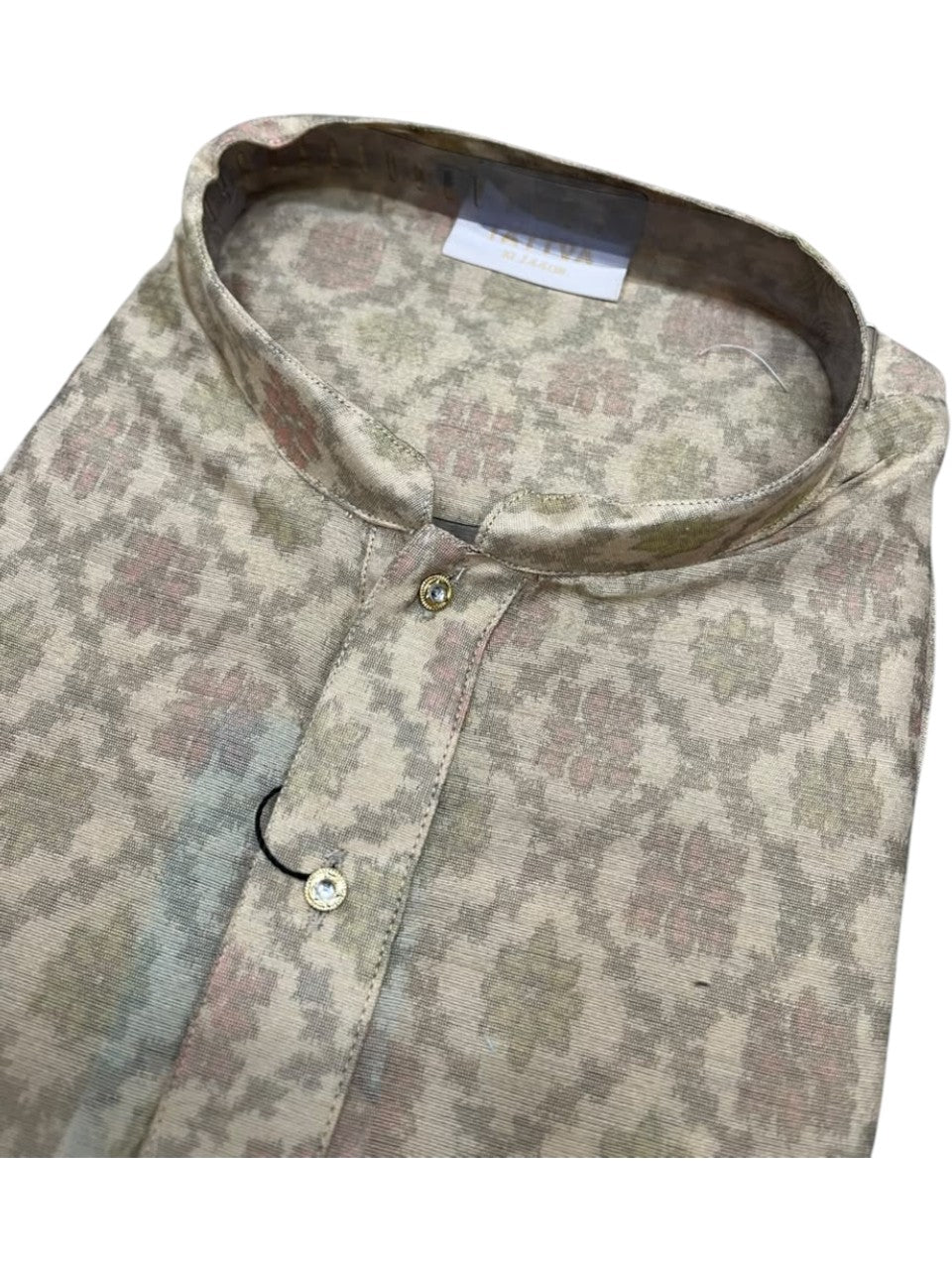 Southloom Printed Semi Silk Short Kurta for Men SL590