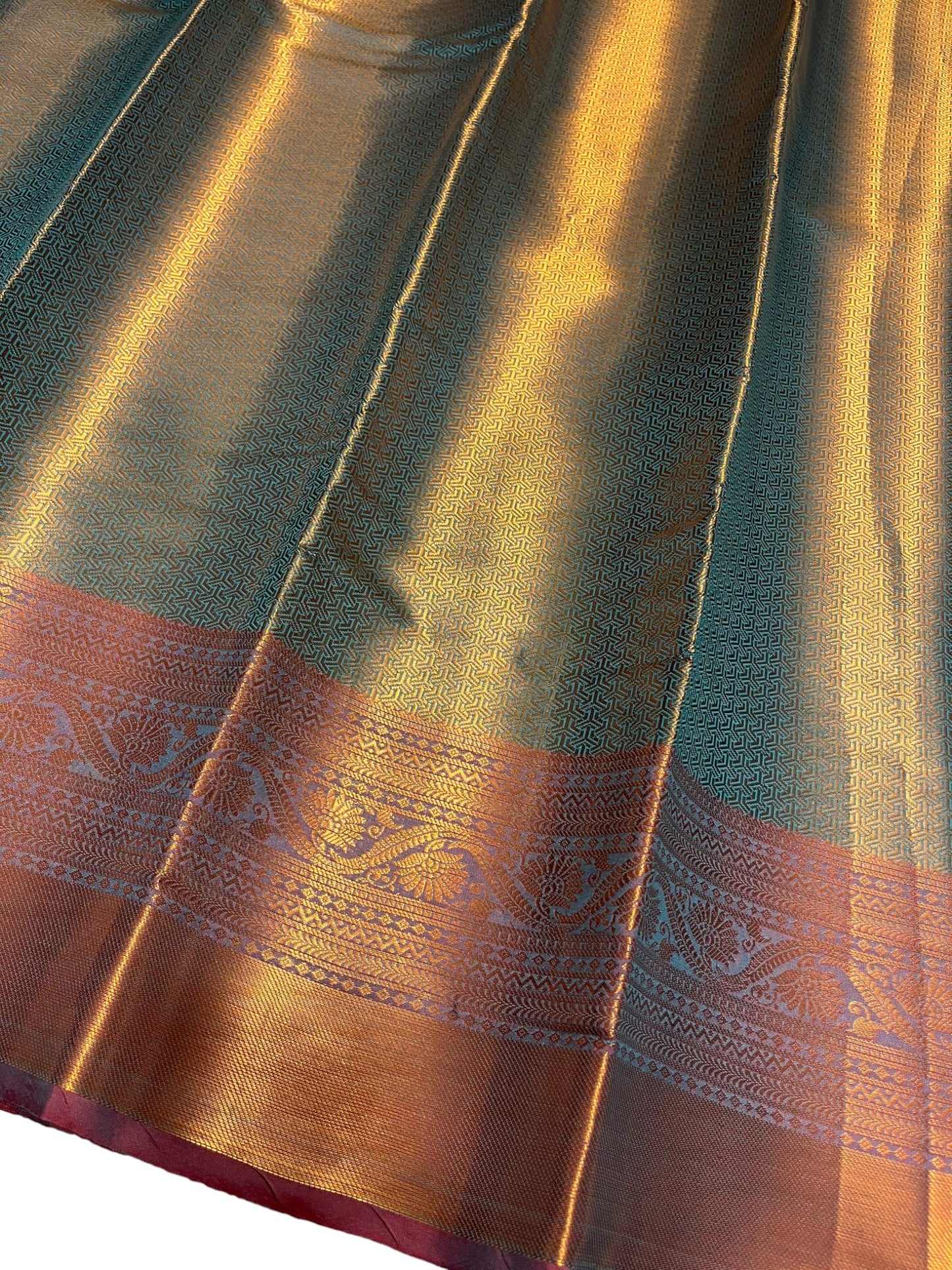 Southloom Premium Semi Silk Zari Work Brocade Saree in Bridal Blue with Matching Pallu