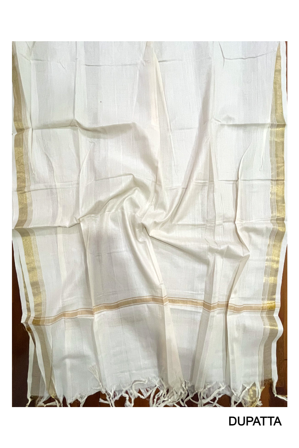 Kerala Tissue Churidar Salwar Material with Bead Work Designs (include Shawl / Dupatta)