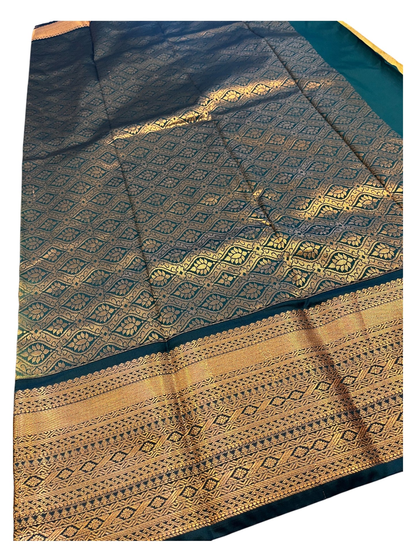 Southloom Banarasi Semi Silk Saree with Woven Work on Body (Yellow)