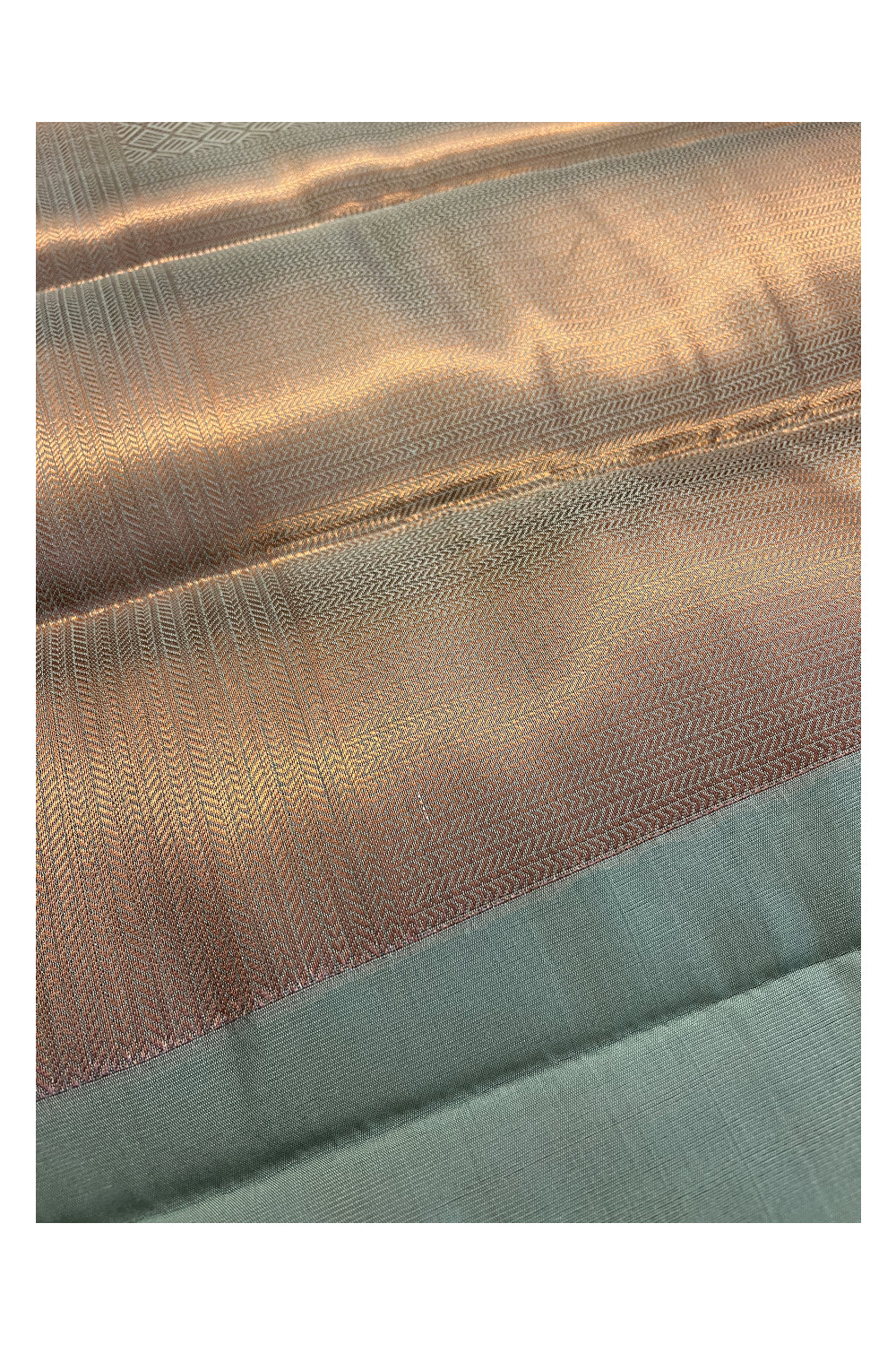 Southloom Premium Semi Silk Zari Work Brocade Saree in Bridal Grey with Matching Pallu (Kanchipuram Pattu Saree)