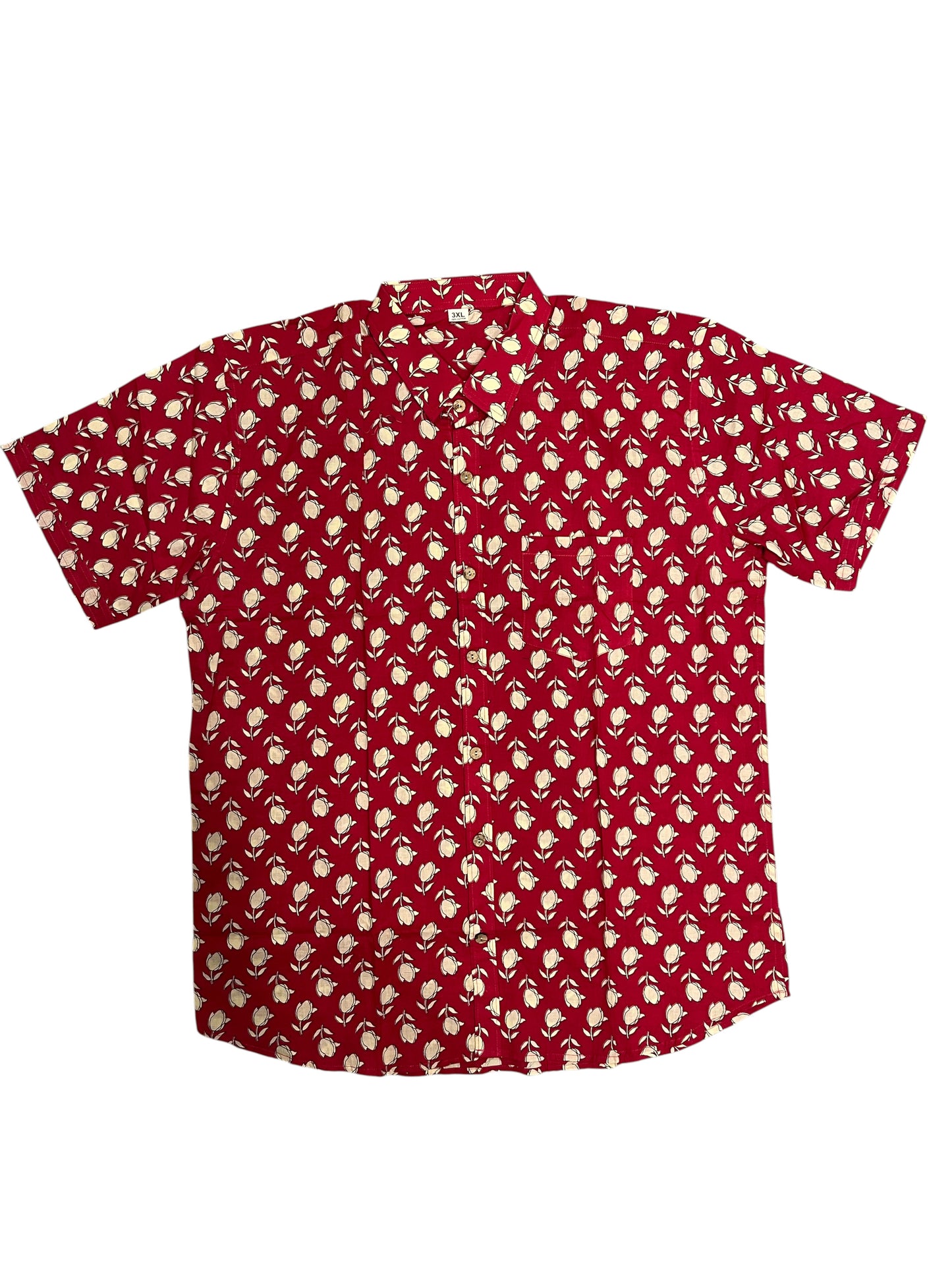 Southloom Jaipur Pure Cotton Printed Shirt For Men (3XL)