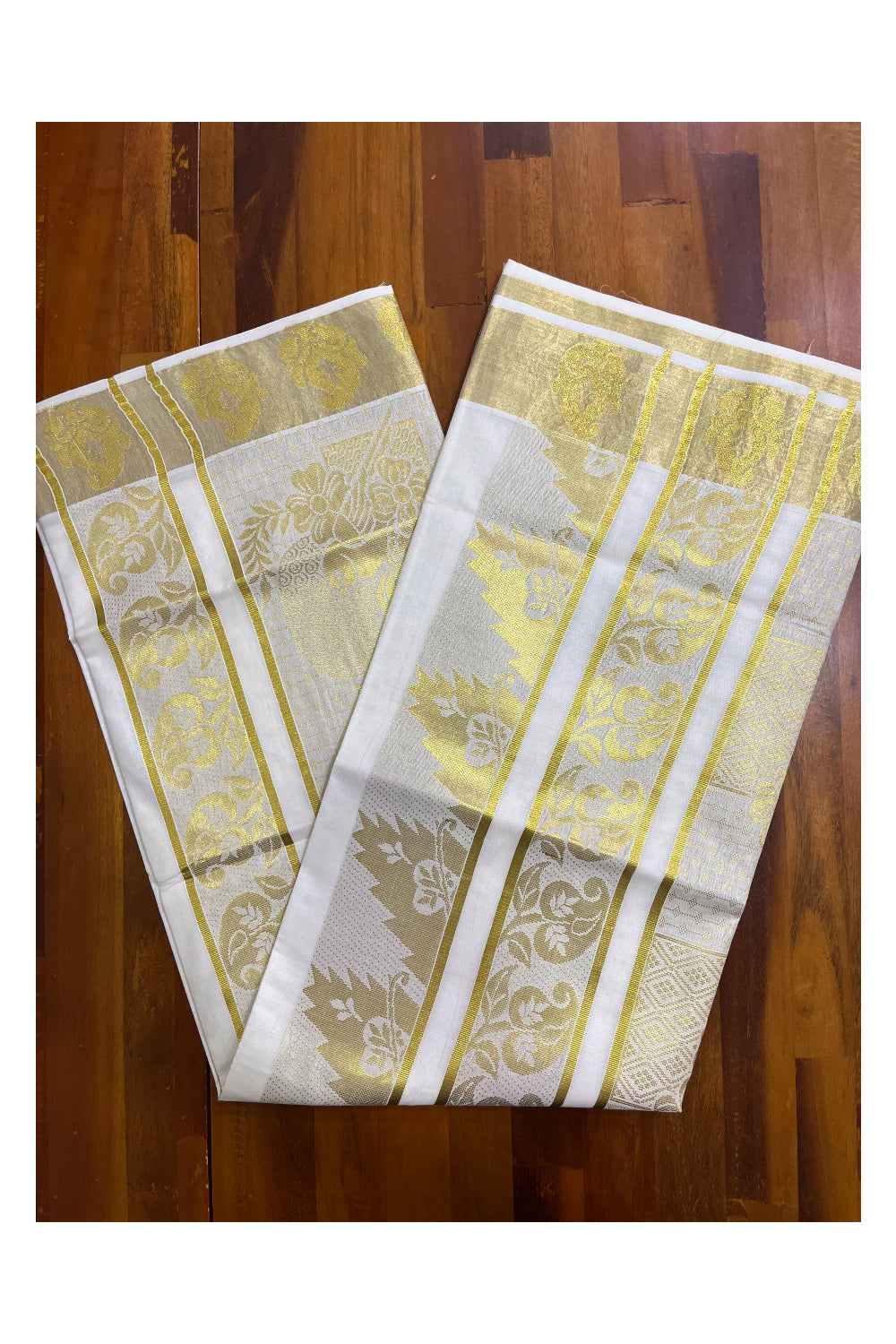 Kerala Cotton Heavy Woven Work Kasavu Saree