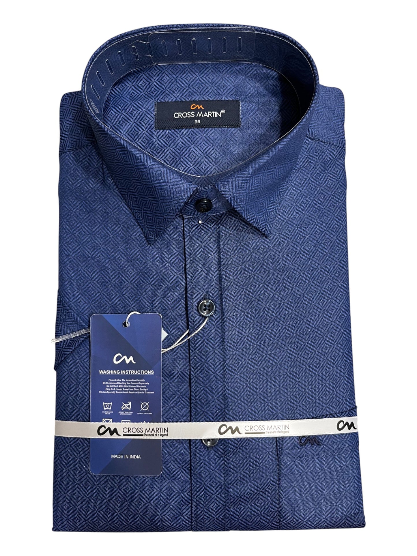 Southloom Pure Cotton Blue Plain Shirt (38 HS)