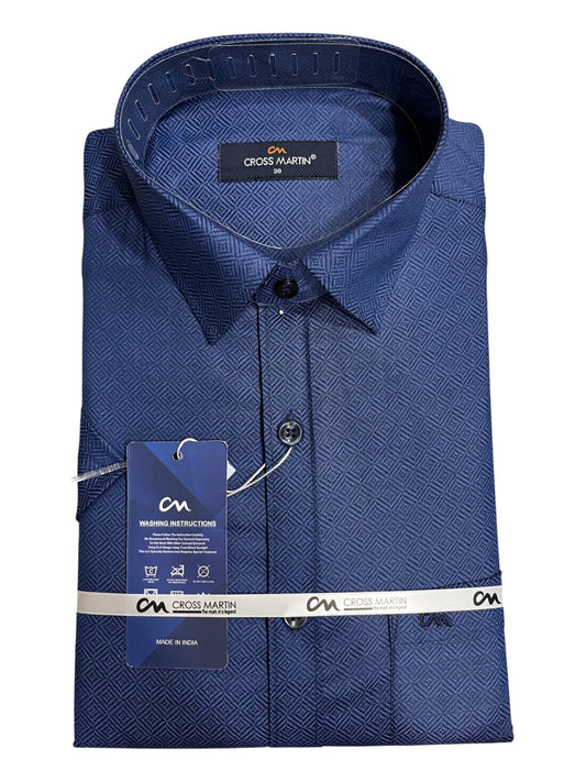 Southloom Pure Cotton Blue Plain Shirt (38 HS)