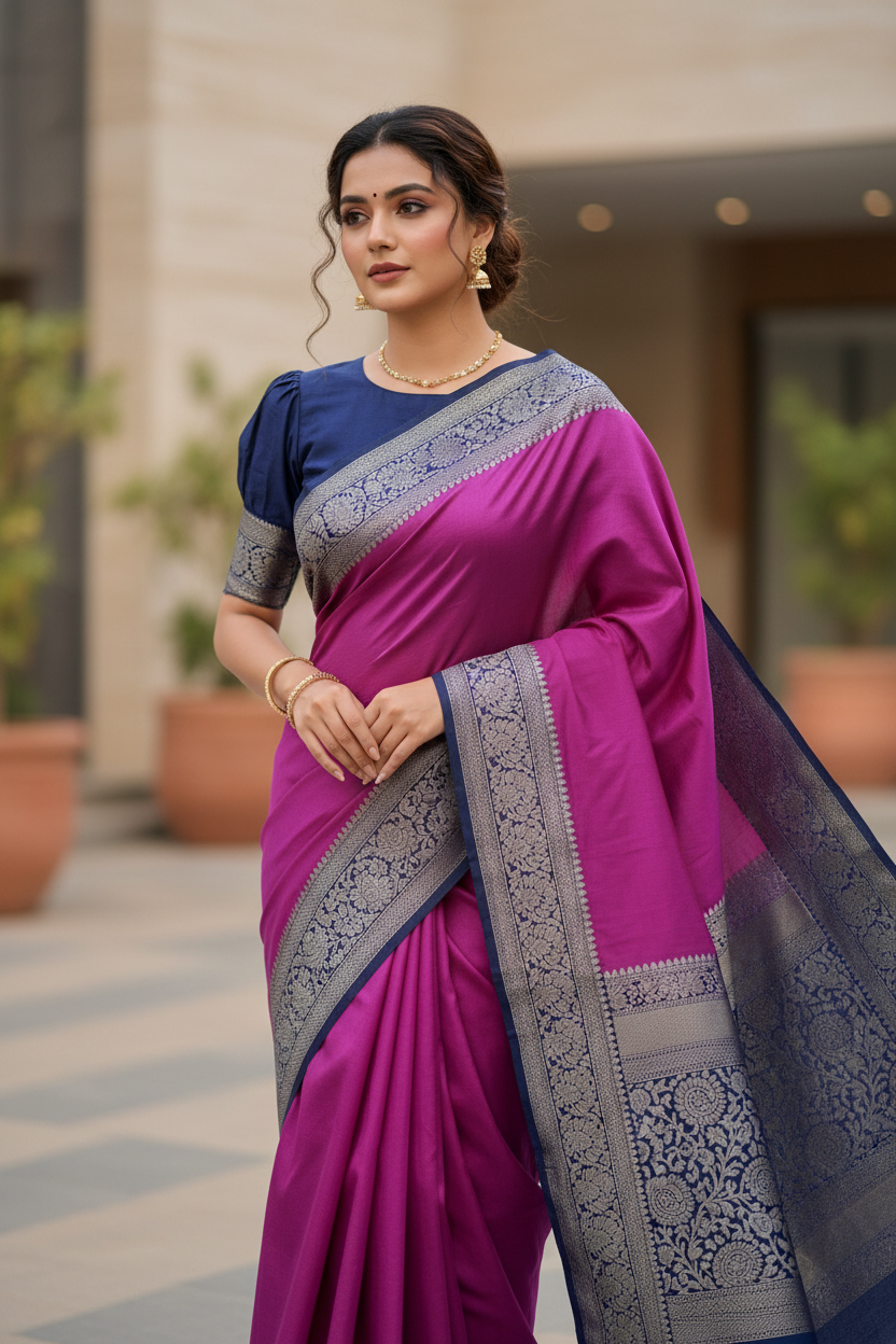 Southloom Georgete Banarasi Silk Saree