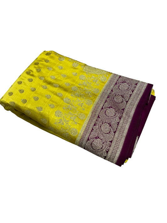 Southloom Satin Banarasi Silk Saree with Woven Work on Body and Borders