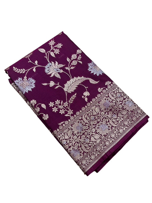 Southloom Pure Banarasi Silk Saree with Woven Work on Body and Borders
