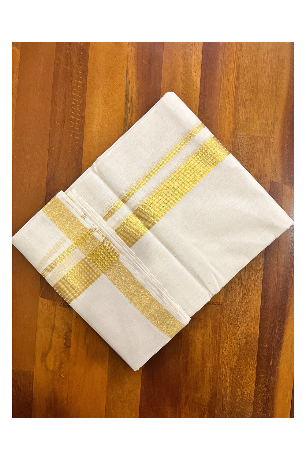 Southloom Super Premium Balaramapuram Unakkupaavu Handloom Wedding Kasavu Mundu (South Indian Kerala Dhoti)