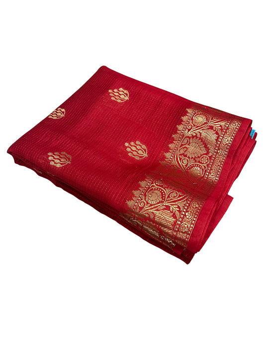 Southloom Georgete Banarasi Silk Saree with Woven Work on Body and Borders