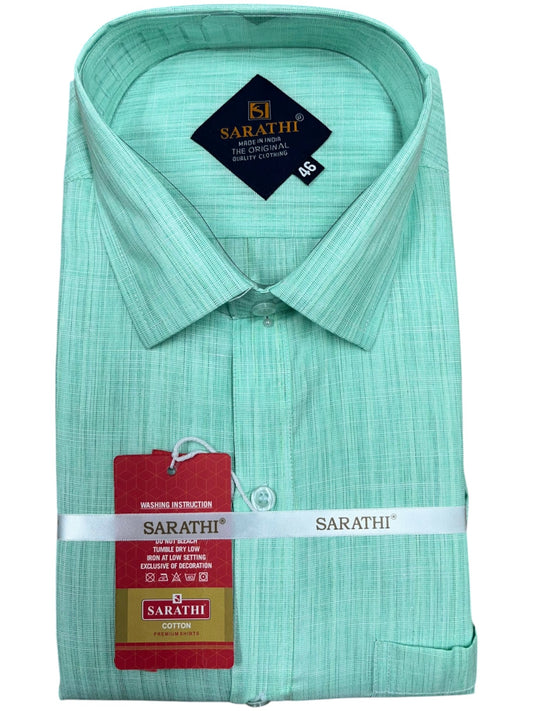 Southloom Pure Cotton Green Plain Shirt SLSHIRT 46 FS