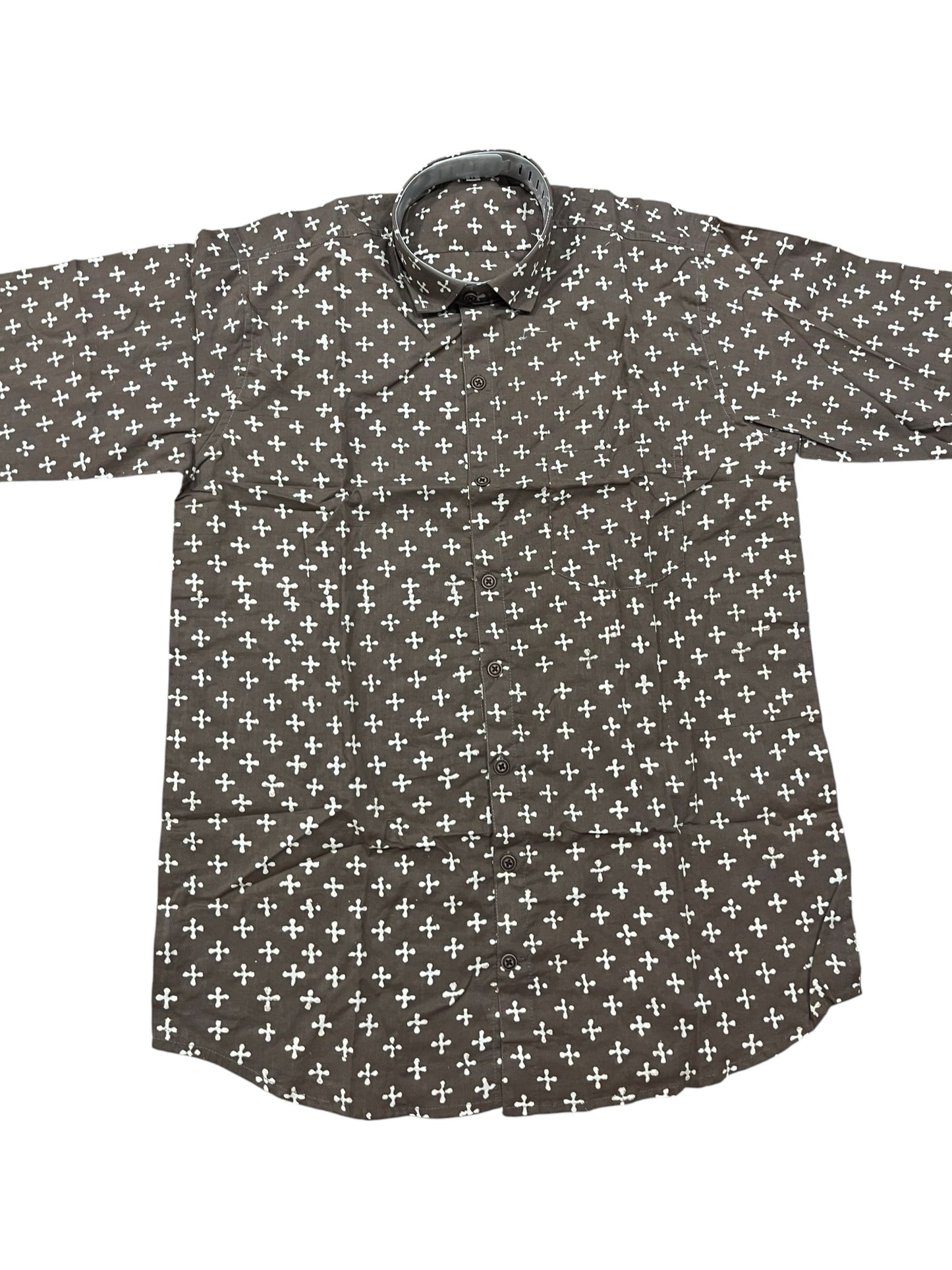 Southloom Jaipur Pure Cotton Block Printed Shirt for Men (Medium)