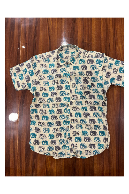 Southlooom Jaipur Pure Cotton Printed Shirt For Men (4XL)