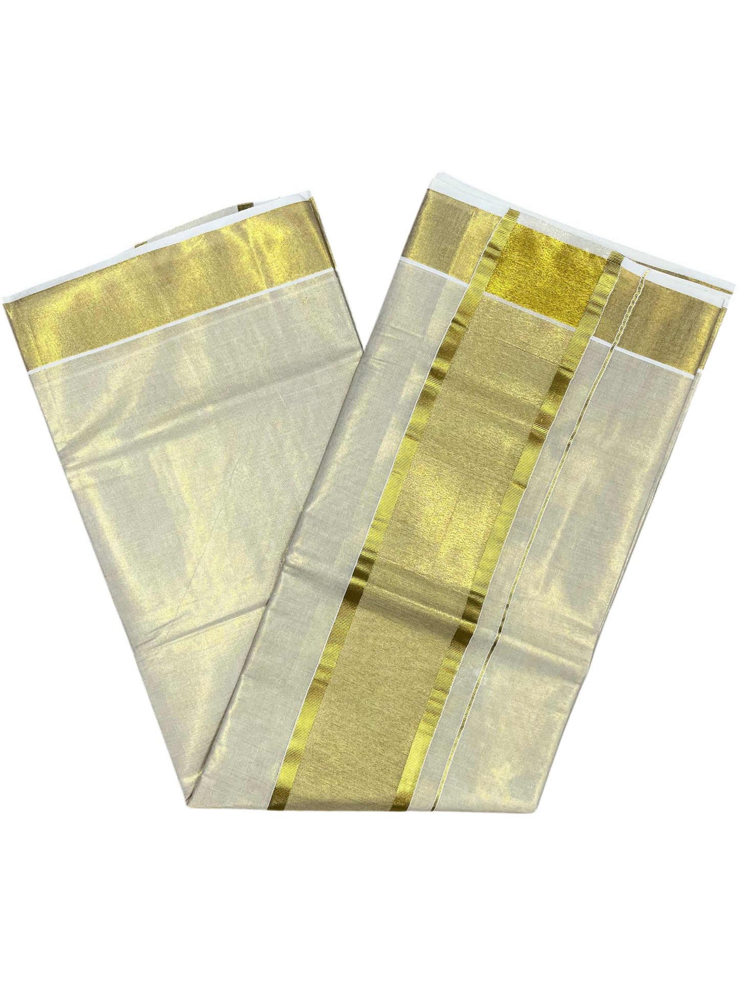 Southloom Kerala Tissue Kasavu Plain Saree with Kasavu  Border