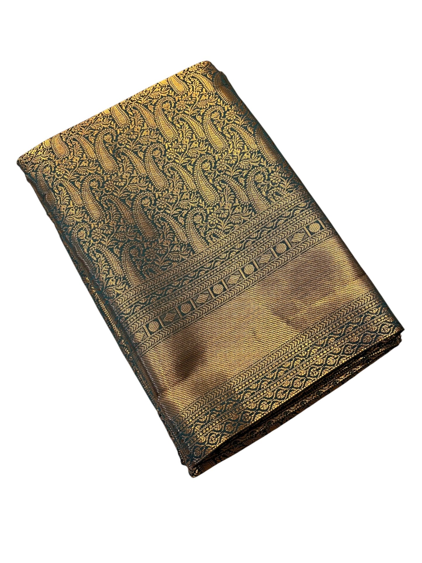 Southloom Premium Semi Silk Zari Work Brocade Saree in Bridal Green with Matching Pallu