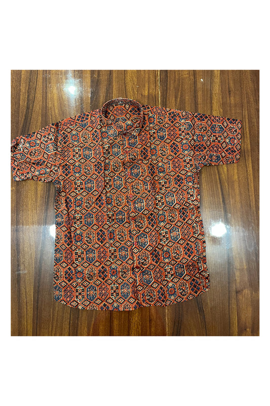 Southloom Jaipur Pure Cotton Printed Shirt For Men (3XL)