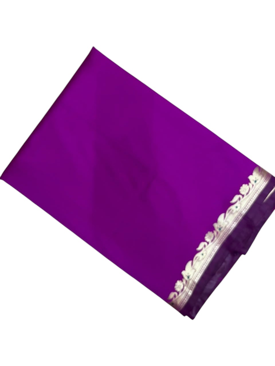 Southloom Satin Banarasi Silk Saree with Woven Work on Borders In Magenta