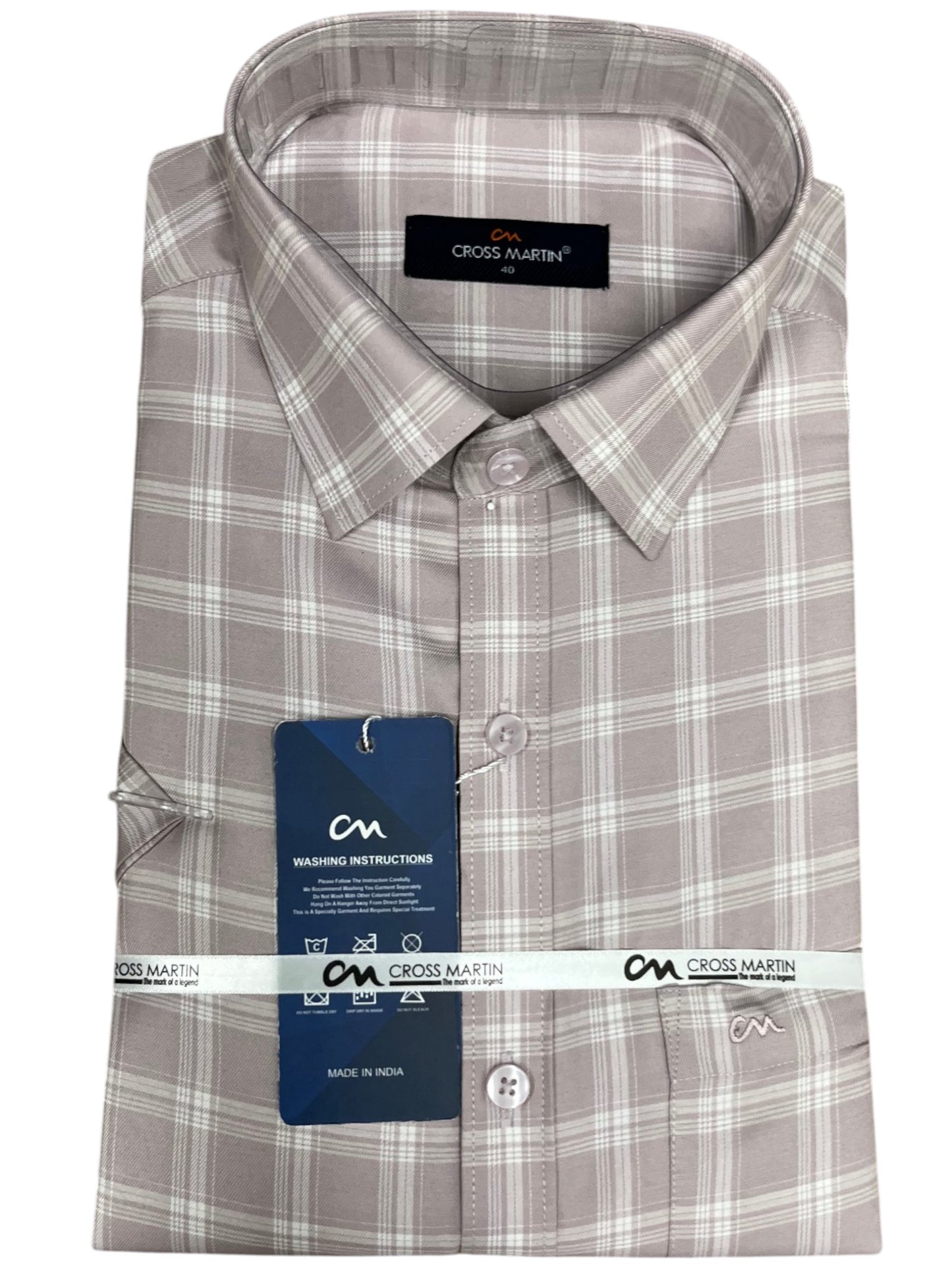 Southloom Pure Cotton Lavender Check Shirt SLSHIRT 40 HS
