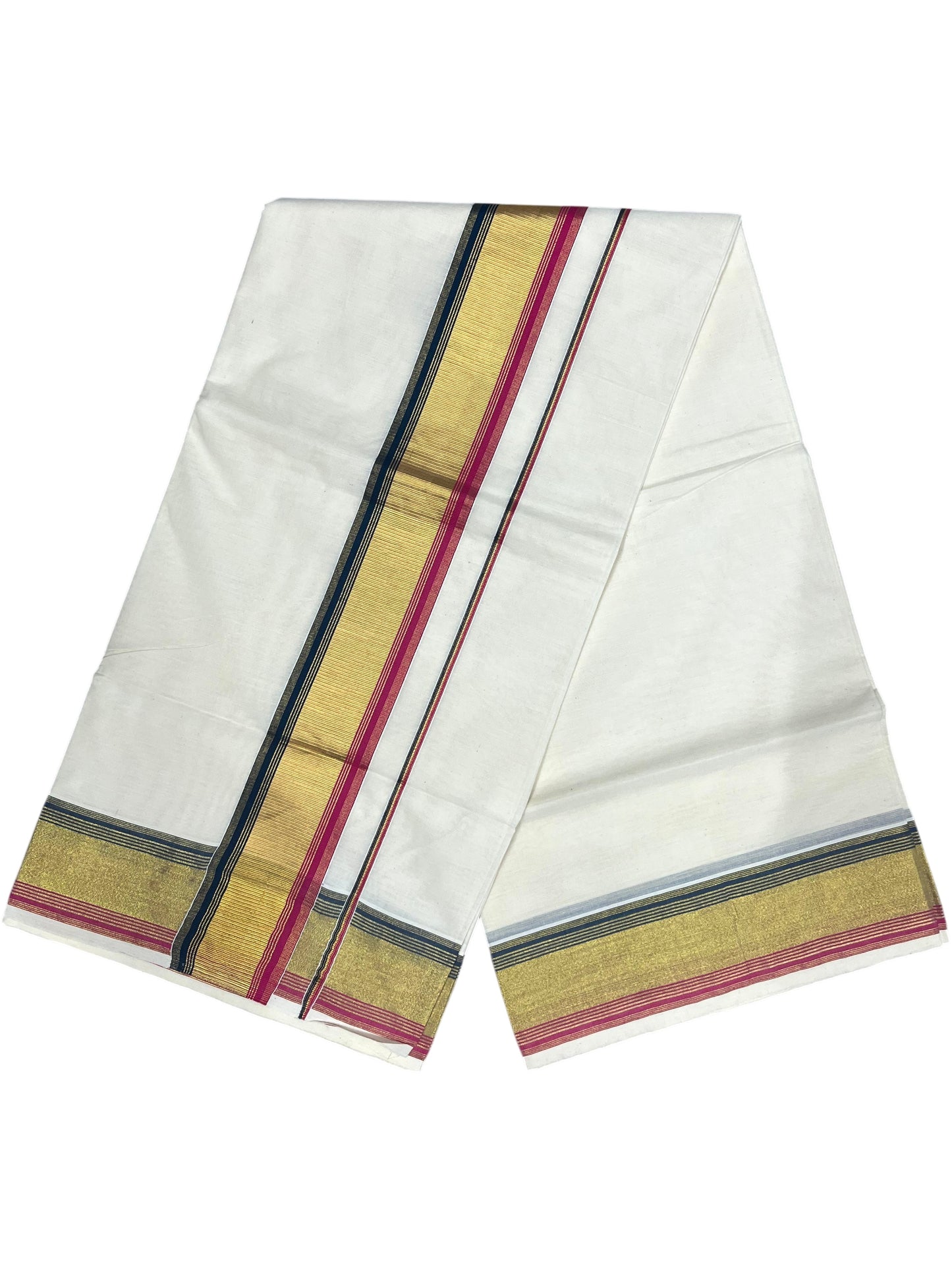 Southloom Kerala Cotton Kasavu Saree with Maroon Border