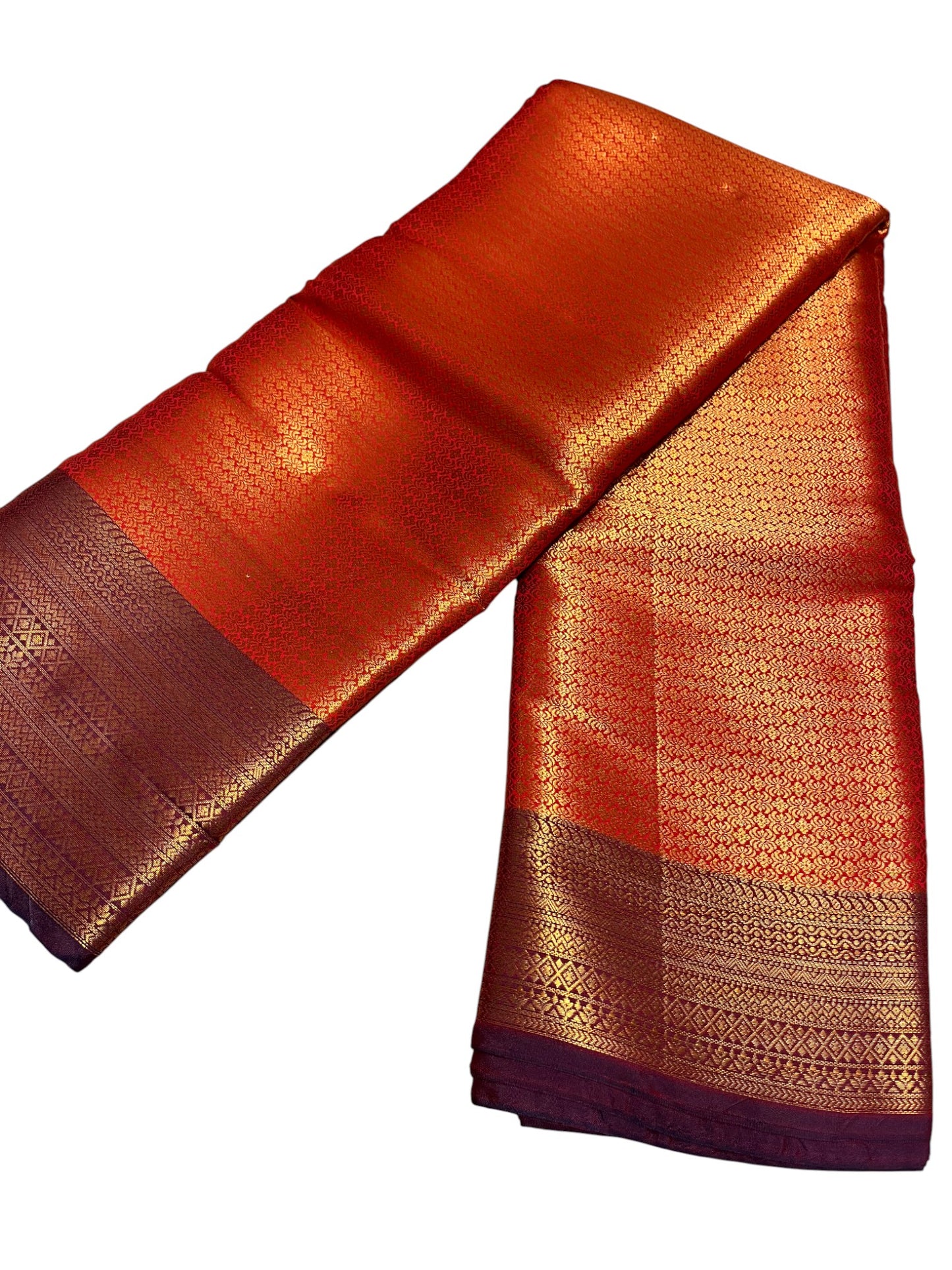 Southloom Premium Semi Silk Zari Work Brocade Saree in Bridal Red with Matching Pallu