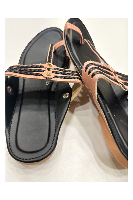 Southloom Jaipur Handmade Black One Toe Flats